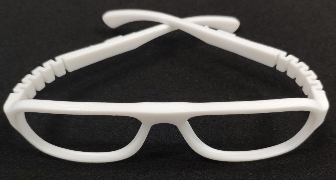 3D printed eyeglasses frace with Nylon 12 Precimid1172Pro material